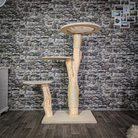 Naturkratzbaum 135 cm hoch Kratzbaum Natur Holz Design 2891 Katzenbaum