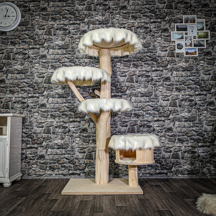 Naturkratzbaum 157 cm hoch Kratzbaum Natur Holz Design 2899 Katzenbaum