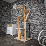 Naturkratzbaum 2908 Kratzbaum Natur Holz Design 176 cm hoch Katzenbaum