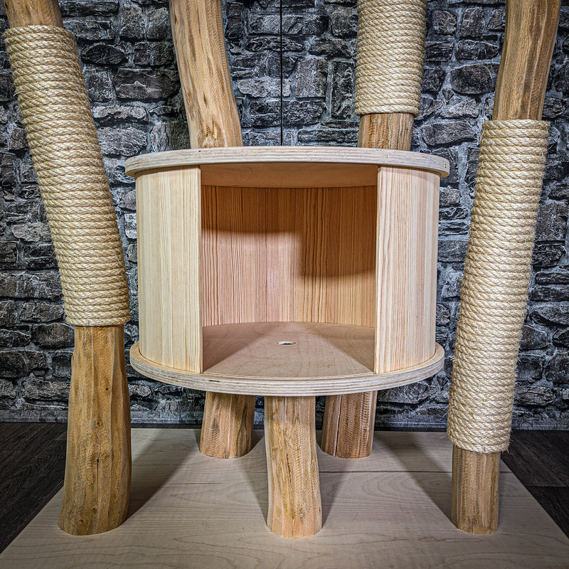 Naturkratzbaum 206 cm hoch Kratzbaum Natur Holz Design 2914 Katzenbaum