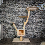 Naturkratzbaum 146 cm hoch Kratzbaum Natur Holz Design 2918 Katzenbaum