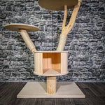 Naturkratzbaum 146 cm hoch Kratzbaum Natur Holz Design 2918 Katzenbaum