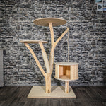 Naturkratzbaum 123 cm hoch Kratzbaum Natur Holz Design 2939 Katzenbaum