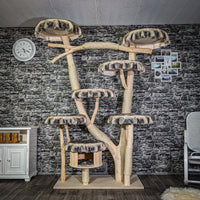 Naturkratzbaum 2945 Kratzbaum Natur Holz Design 220 cm hoch Katzenbaum