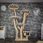 Naturkratzbaum 2948 Kratzbaum Natur Holz Design 204 cm hoch Katzenbaum