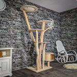 Naturkratzbaum 2948 Kratzbaum Natur Holz Design 204 cm hoch Katzenbaum