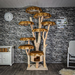 Naturkratzbaum 2952 Kratzbaum Natur Holz Design 228 cm hoch Katzenbaum
