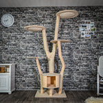 Naturkratzbaum 209 cm hoch Kratzbaum Natur Holz Design 2956 Katzenbaum