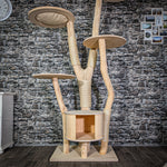 Naturkratzbaum 209 cm hoch Kratzbaum Natur Holz Design 2956 Katzenbaum