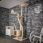 Naturkratzbaum 209 cm hoch Kratzbaum Natur Holz Design 2956 Katzenbaum