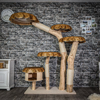 RESERVIERT Naturkratzbaum 180 cm hoch Kratzbaum Natur Holz Design 2961 Katzenbaum