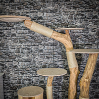 RESERVIERT Naturkratzbaum 180 cm hoch Kratzbaum Natur Holz Design 2961 Katzenbaum