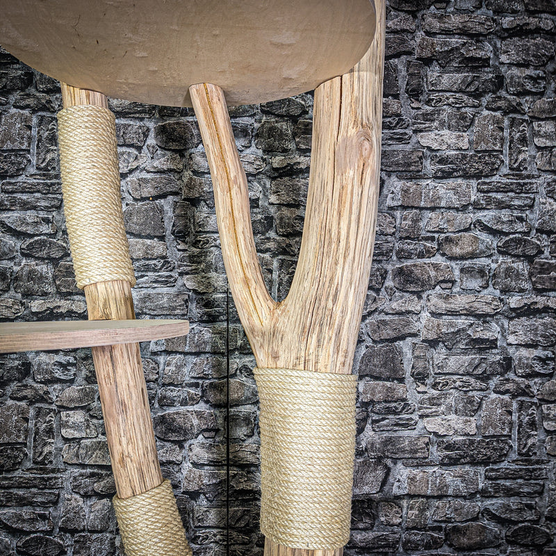Naturkratzbaum 3005 Kratzbaum Natur Holz Design 205 cm hoch Katzenbaum