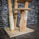 Naturkratzbaum 3019 Kratzbaum Natur Holz Design 144 cm hoch Katzenbaum