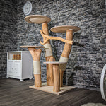Naturkratzbaum 3022 Kratzbaum Natur Holz Design 150 cm hoch Katzenbaum
