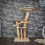 Naturkratzbaum 3046 Kratzbaum Natur Holz Design 125 cm hoch Katzenbaum