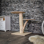 Naturkratzbaum 3062 Kratzbaum Natur Holz Design 85 cm hoch Katzenbaum