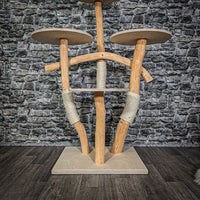 Naturkratzbaum 3071 Kratzbaum Natur Holz Design 130 cm hoch Katzenbaum