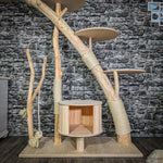 Naturkratzbaum 3086 Kratzbaum Natur Holz Design 183 cm hoch Katzenbaum
