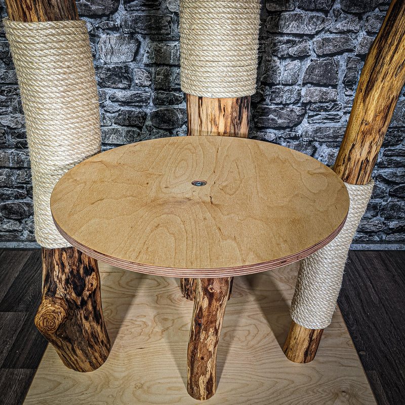 Naturkratzbaum 3122 Kratzbaum Natur Holz Design 193 cm hoch Katzenbaum
