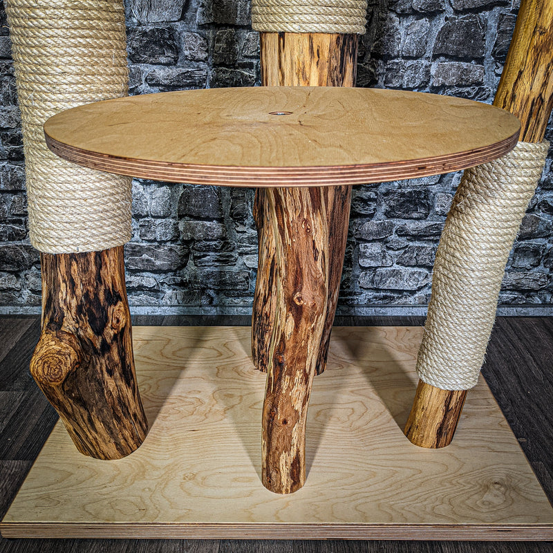 Naturkratzbaum 3122 Kratzbaum Natur Holz Design 193 cm hoch Katzenbaum
