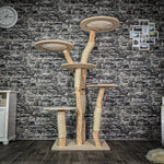 Naturkratzbaum 3140 Kratzbaum Natur Holz Design 175 cm hoch Katzenbaum