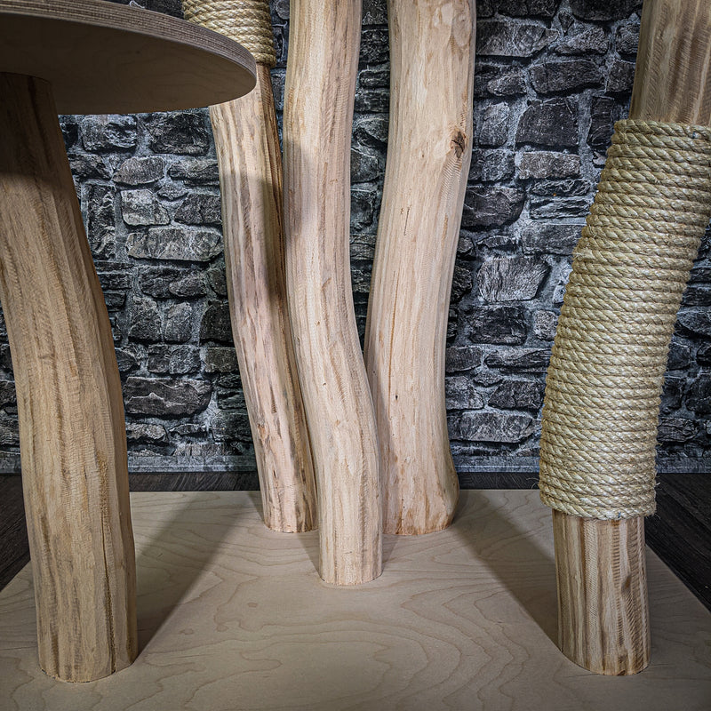 Naturkratzbaum 3183 Kratzbaum Natur Holz Design 175 cm hoch Katzenbaum