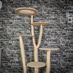Naturkratzbaum 3185 Kratzbaum Natur Holz Design 174 cm hoch Katzenbaum