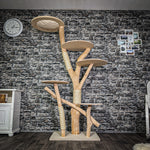Naturkratzbaum 3226 Kratzbaum Natur Holz Design 192 cm hoch Katzenbaum