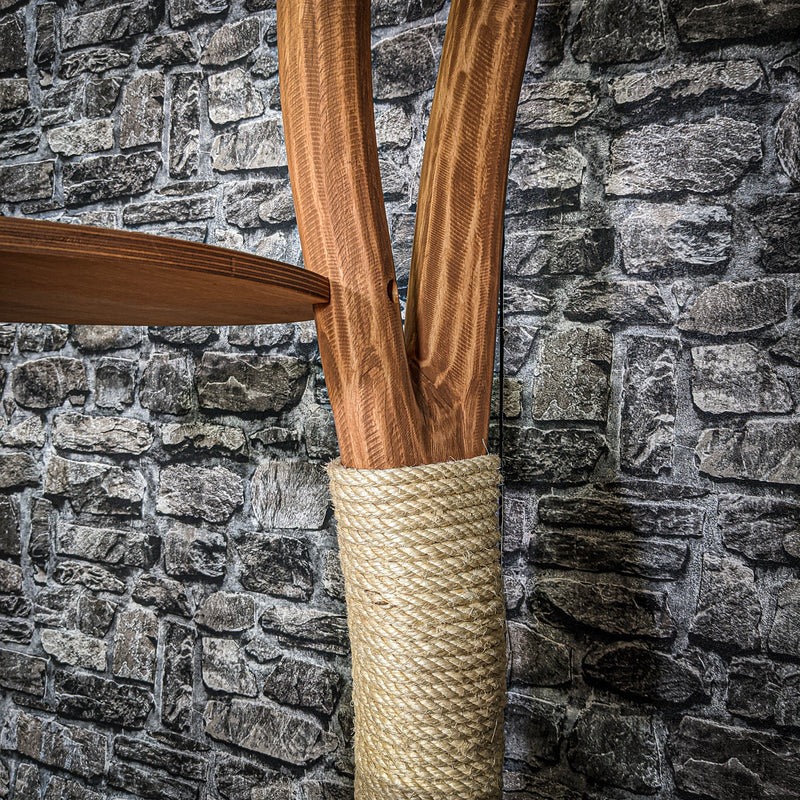 Naturkratzbaum 3231 Kratzbaum Natur Holz Design 175 cm hoch Katzenbaum