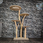 Naturkratzbaum 3259 Kratzbaum Natur Holz Design 146 cm hoch Katzenbaum