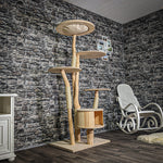 Naturkratzbaum 3260 Kratzbaum Natur Holz Design 175 cm hoch Katzenbaum