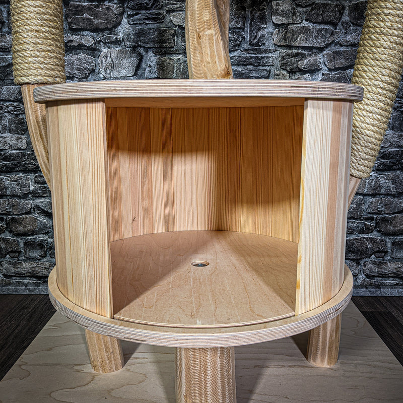 Naturkratzbaum 3260 Kratzbaum Natur Holz Design 175 cm hoch Katzenbaum