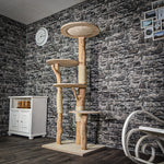 Naturkratzbaum 3262 Kratzbaum Natur Holz Design 174 cm hoch Katzenbaum