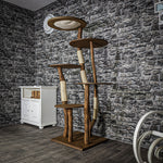 Naturkratzbaum 3273 Kratzbaum Natur Holz Design 170 cm hoch Katzenbaum