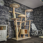 Naturkratzbaum 3279 Kratzbaum Natur Holz Design 190 cm hoch Katzenbaum