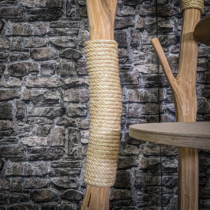 Naturkratzbaum 3289 Kratzbaum Natur Holz Design 200 cm hoch Katzenbaum