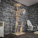 Naturkratzbaum 3289 Kratzbaum Natur Holz Design 200 cm hoch Katzenbaum