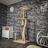 Naturkratzbaum 3302 Kratzbaum Natur Holz Design 175 cm hoch Katzenbaum