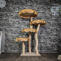 Naturkratzbaum 3319 Kratzbaum Natur Holz Design 146 cm hoch Katzenbaum