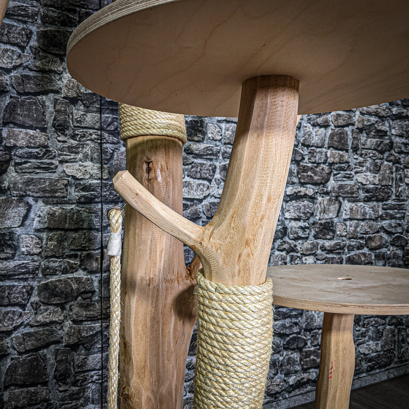 Naturkratzbaum 3362 Kratzbaum Natur Holz Design 208 cm hoch Katzenbaum