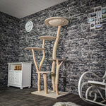 Naturkratzbaum 3371 Kratzbaum Natur Holz Design 175 cm hoch Katzenbaum