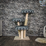 Naturkratzbaum 3380 Kratzbaum Natur Holz Design 120 cm hoch Katzenbaum