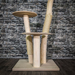 Naturkratzbaum 3380 Kratzbaum Natur Holz Design 120 cm hoch Katzenbaum