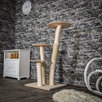 Naturkratzbaum 3380 Kratzbaum Natur Holz Design 120 cm hoch Katzenbaum