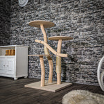 Naturkratzbaum 3385 Kratzbaum Natur Holz Design 115 cm hoch Katzenbaum
