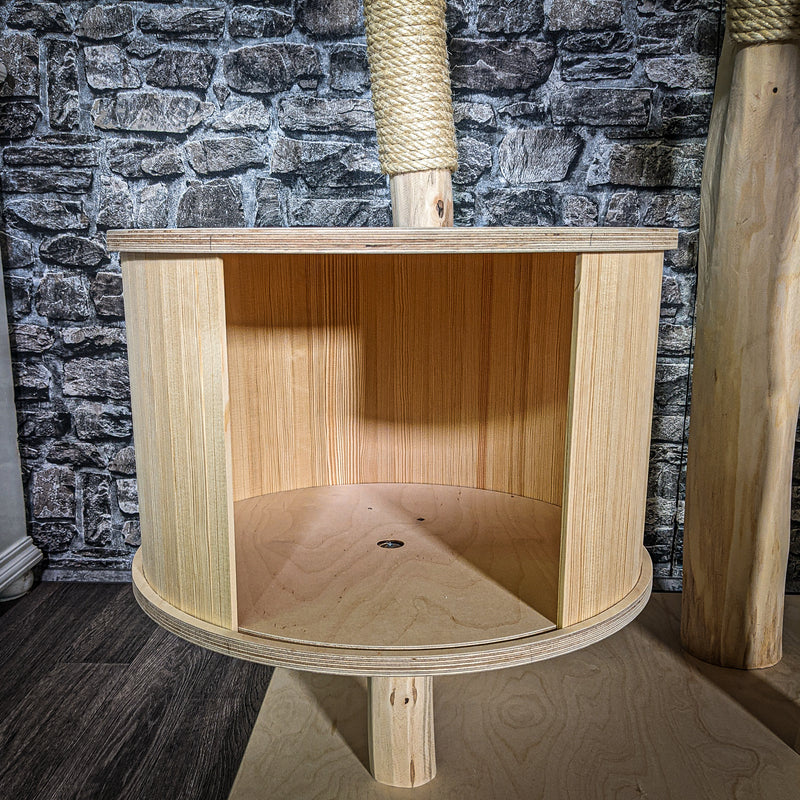 RESERVIERT + ÄNDERUNG - Naturkratzbaum 3404 Kratzbaum Natur Holz Design 210 cm hoch Katzenbaum