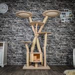 Naturkratzbaum 3414 Kratzbaum Natur Holz Design 170 cm hoch Katzenbaum