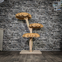 Naturkratzbaum 3527 Kratzbaum Natur Holz Design 121 cm hoch Katzenbaum