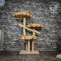 Naturkratzbaum 3434 Kratzbaum Natur Holz Design 135 cm hoch Katzenbaum